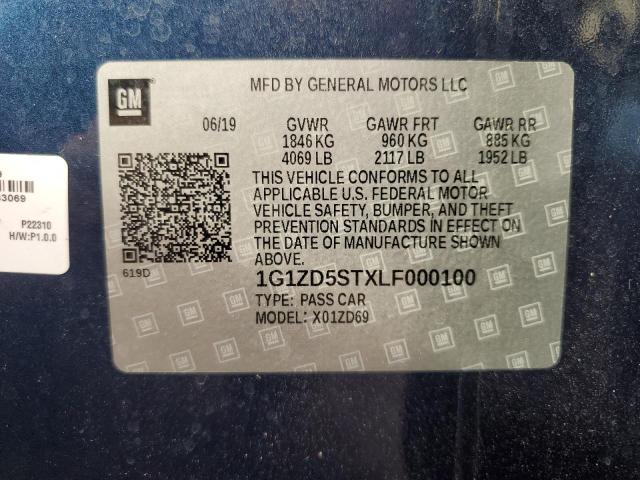 2020 CHEVROLET MALIBU LT - 1G1ZD5STXLF000100