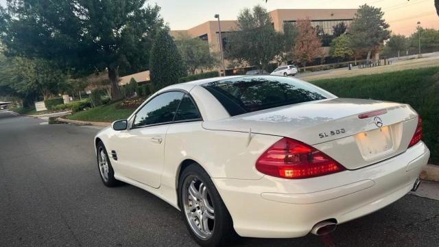 MERCEDES-BENZ SL 500 2005 white roadster gas WDBSK75F35F093138 photo #4