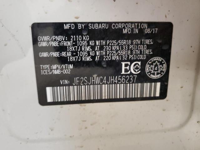 2018 SUBARU FORESTER 2 JF2SJHWC4JH456237