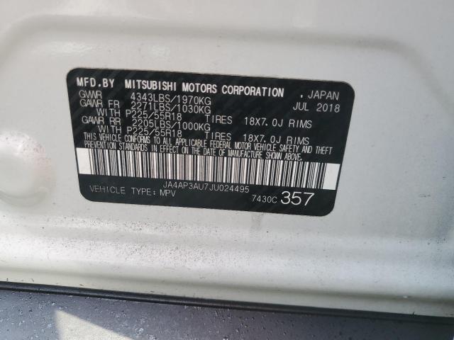 2018 MITSUBISHI OUTLANDER - JA4AP3AU7JU024495