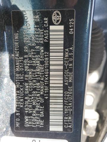 2016 TOYOTA CAMRY LE - 4T1BF1FK4GU190812
