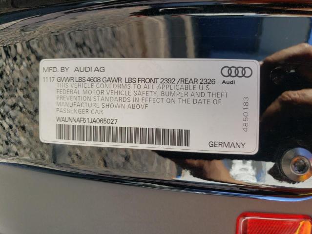 2018 AUDI A5 PREMIUM - WAUNNAF51JA065027
