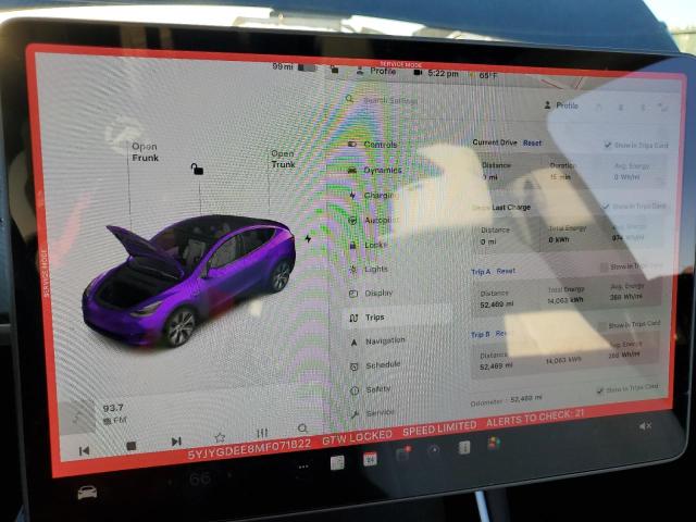 2021 TESLA MODEL Y - 5YJYGDEE8MF071822