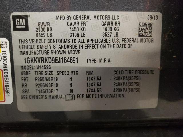 VIN 1GKKVRKD9EJ164691 2014 GMC Acadia, Slt-1 no.13