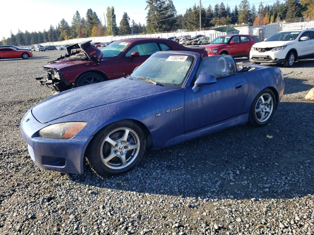 HONDA S2000 2003 blue  gas JHMAP11473T007407 photo #1