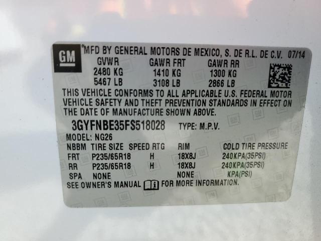 2015 CADILLAC SRX LUXURY - 3GYFNBE35FS518028