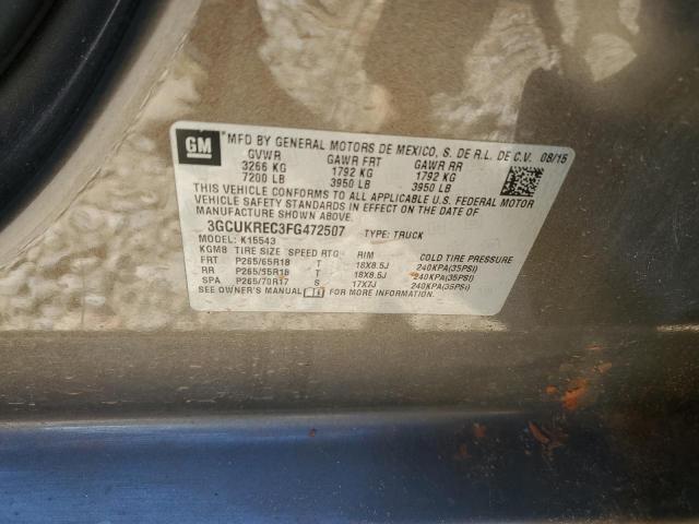 2015 CHEVROLET SILVERADO - 3GCUKREC3FG472507