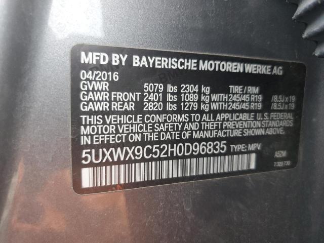 VIN 5UXWX9C52H0D96835 2017 BMW X3, Xdrive28I no.13