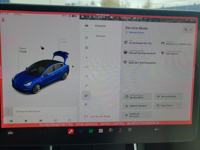 2019 TESLA MODEL 3 - 5YJ3E1EB4KF407192