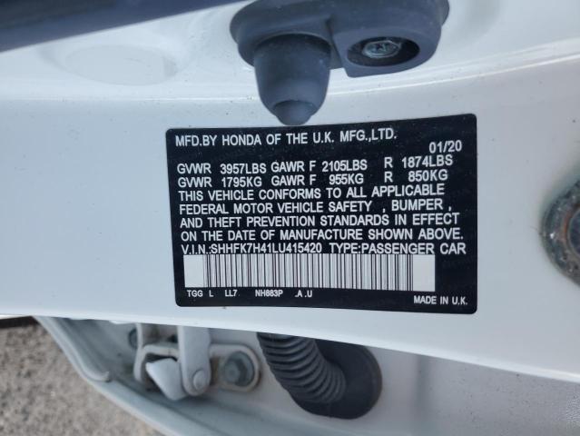 2020 HONDA CIVIC SPOR - SHHFK7H41LU415420