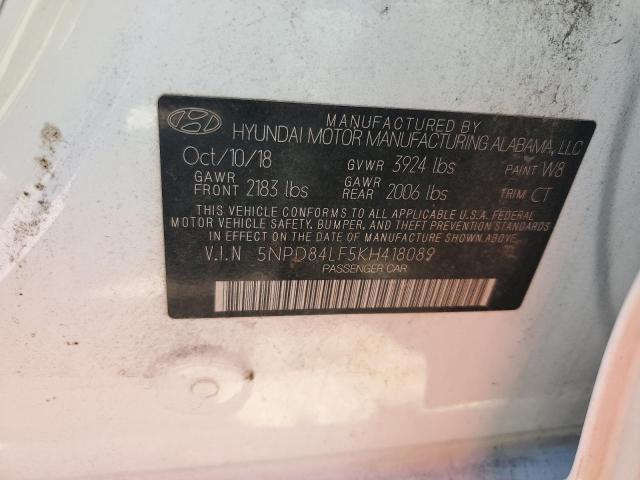 VIN 5NPD84LF5KH418089 2019 Hyundai Elantra, Sel no.12