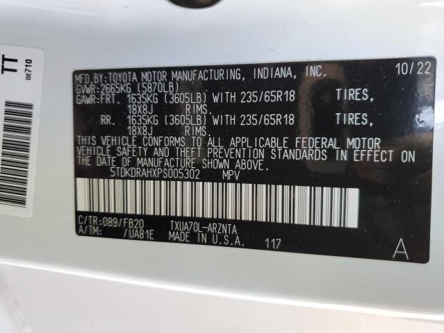 2023 TOYOTA HIGHLANDER - 5TDKDRAHXPS005302