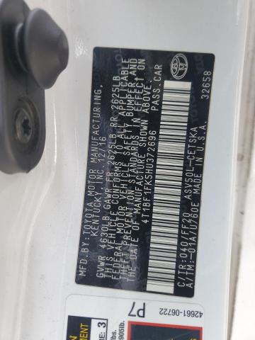 2017 TOYOTA CAMRY LE - 4T1BF1FK5HU372696