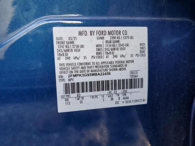 2021 FORD EDGE SE - 2FMPK3G95MBA22459
