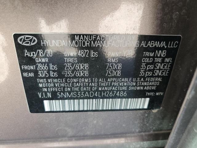 2020 HYUNDAI SANTA FE S - 5NMS33AD4LH267486