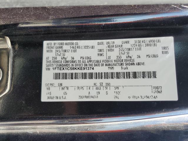 2019 FORD F150 SUPER - 1FTEX1C58KKE91374