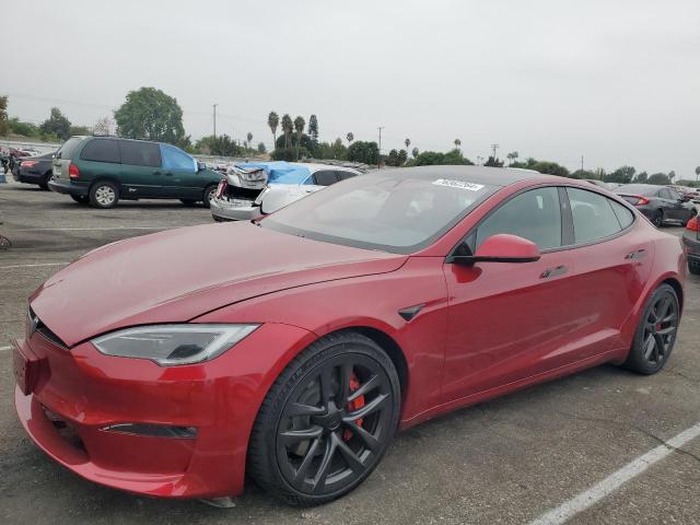 TESLA MODEL S 2023 burgundy  electric 5YJSA1E67PF522807 photo #1