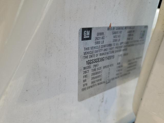 2016 CHEVROLET COLORADO L - 1GCGSCE38G1143019