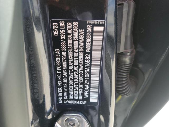 2023 PORSCHE TAYCAN WP0AA2Y10PSA16582