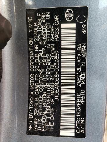 2021 TOYOTA COROLLA LE - JTDEAMDE8MJ022859