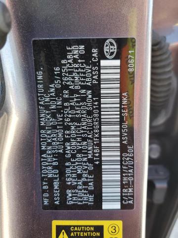 2016 TOYOTA CAMRY LE - 4T4BF1FK8GR580141