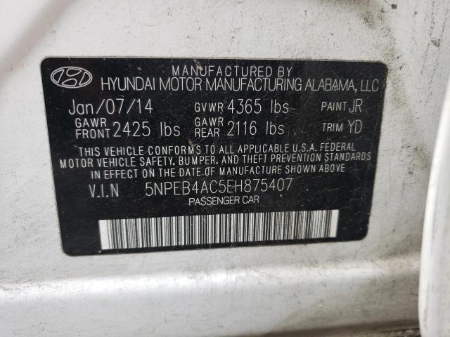 VIN 5NPEB4AC5EH875407 2014 Hyundai Sonata, Gls no.12