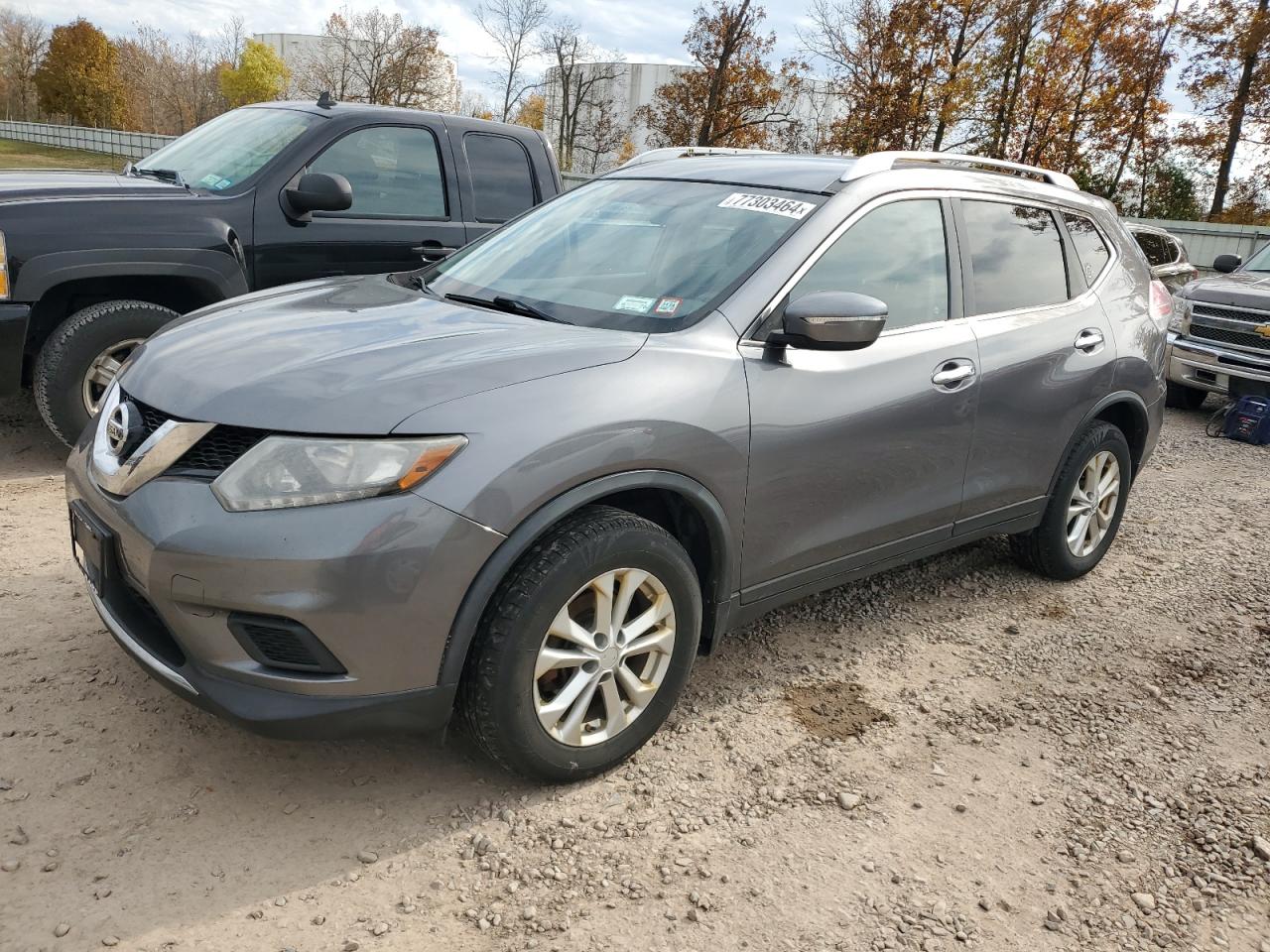 NISSAN ROGUE S 2015 gray  gas KNMAT2MV8FP566131 photo #1