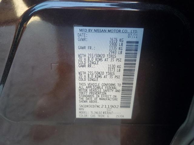 2022 NISSAN PATHFINDER - 5N1DR3CD7NC211902