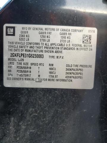 2016 GMC TERRAIN SL - 2GKFLPE31G6230083