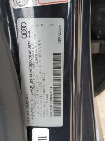 2017 AUDI A7 PRESTIG WAU22AFC5HN077114