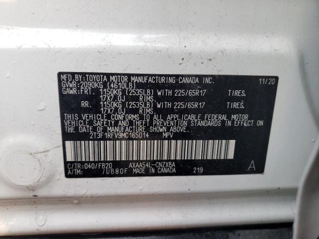 2021 TOYOTA RAV4 LE - 2T3F1RFV9MC165014