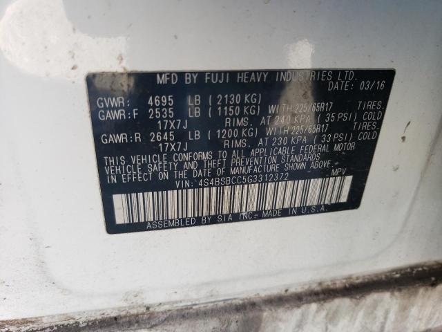2016 SUBARU OUTBACK 2. - 4S4BSBCC5G3312372