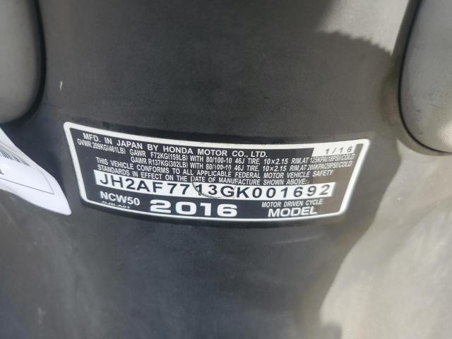 2016 HONDA NCW50 JH2AF7713GK001692
