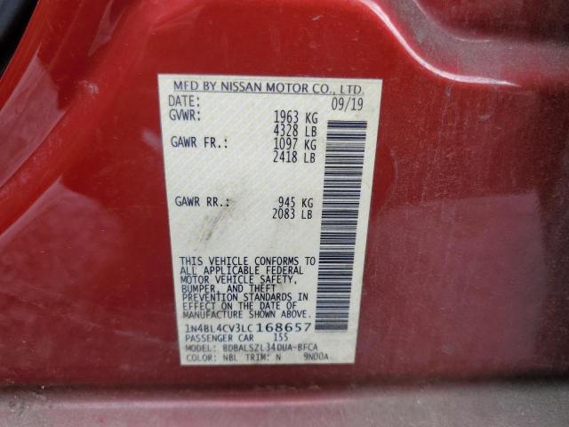 2020 NISSAN ALTIMA SR - 1N4BL4CV3LC168657