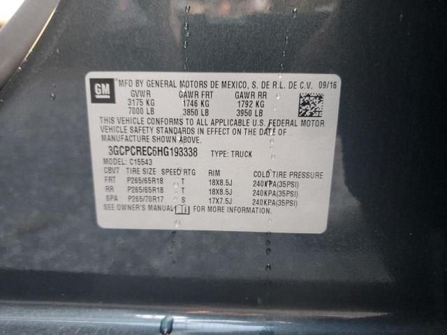 2017 CHEVROLET SILVERADO - 3GCPCREC6HG193338