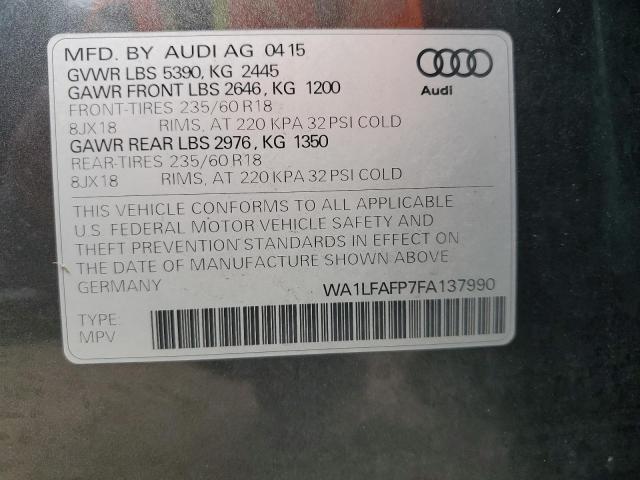 VIN WA1LFAFP7FA137990 2015 Audi Q5, Premium Plus no.13