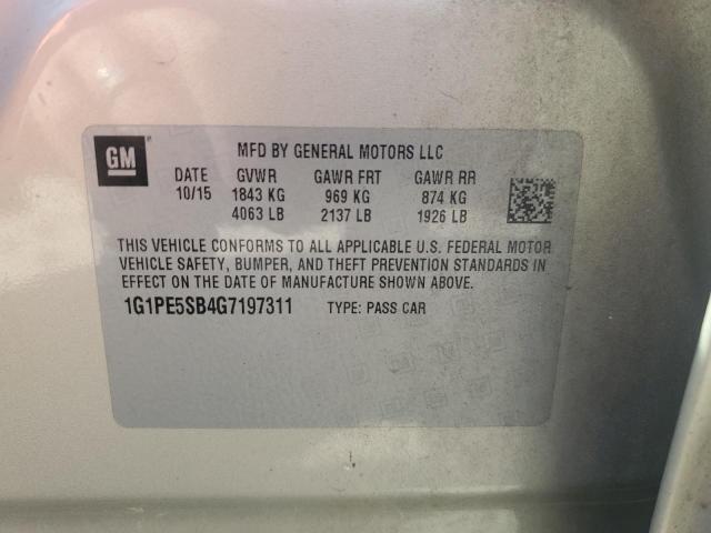 2016 CHEVROLET CRUZE LIMI - 1G1PE5SB4G7197311