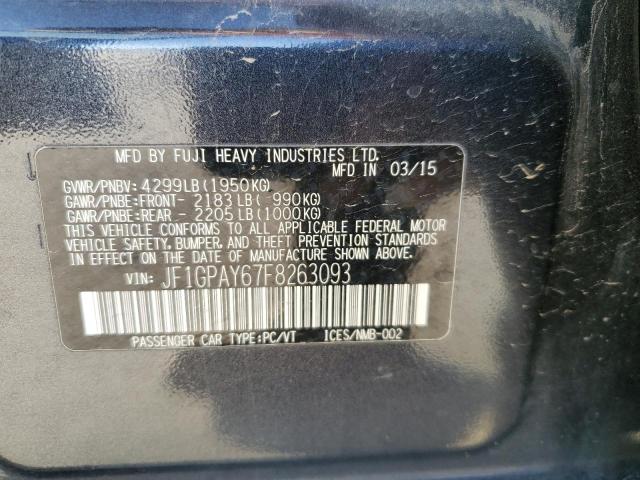 2015 SUBARU IMPREZA SP - JF1GPAY67F8263093