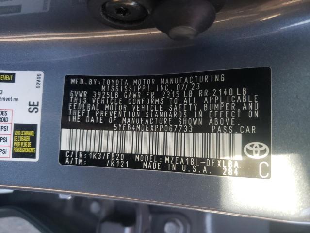 2023 TOYOTA COROLLA LE - 5YFB4MDEXPP067733