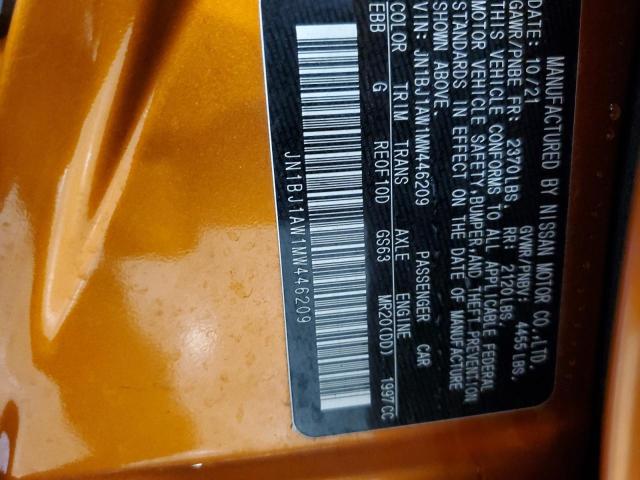 2021 NISSAN ROGUE SPOR - JN1BJ1AW1MW446209