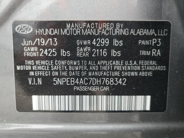 VIN 5NPEB4AC7DH768342 2013 Hyundai Sonata, Gls no.13