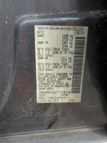 2019 NISSAN FRONTIER S - 1N6AD0ER5KN775476