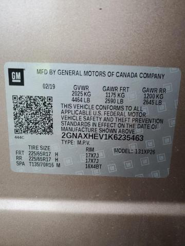 VIN 2GNAXHEV1K6235463 2019 Chevrolet Equinox, LS no.14