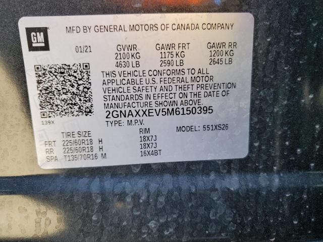 VIN 2GNAXXEV5M6150395 2021 Chevrolet Equinox, Premier no.13