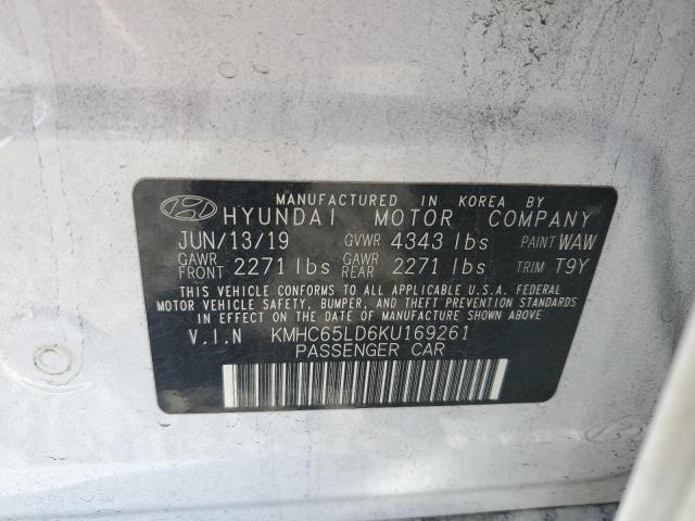 2019 HYUNDAI IONIQ - KMHC65LD6KU169261