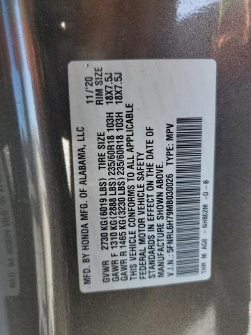 VIN 5FNRL6H79MB030026 2021 Honda Odyssey, Exl no.14