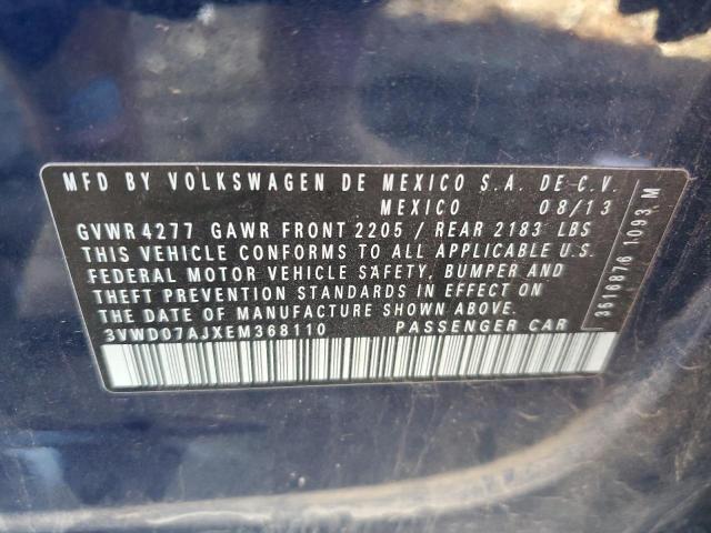 VIN 3VWD07AJXEM368110 2014 Volkswagen Jetta, SE no.12