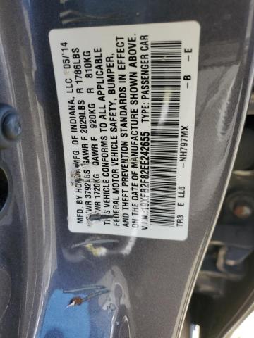 VIN 19XFB2F82EE242655 2014 HONDA CIVIC no.12