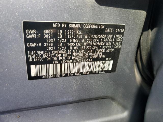 VIN 4S4WMAJD7K3455043 2019 Subaru Ascent, Limited no.14