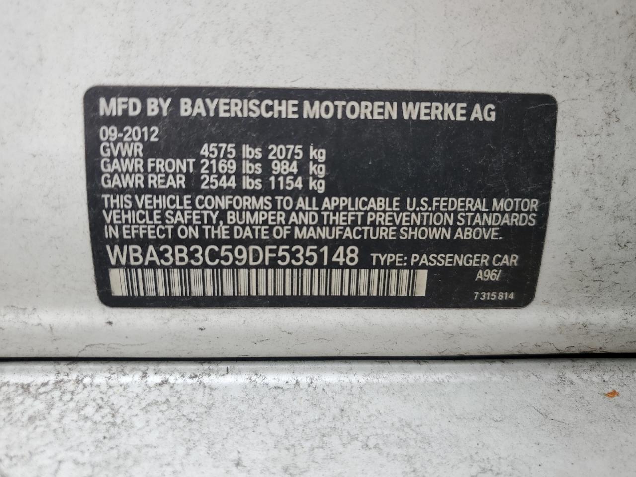 Lot #2928626721 2013 BMW 328 XI